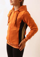 Montar Zip-Hoodie Alia Viv Logotape Junior Burnt Orange