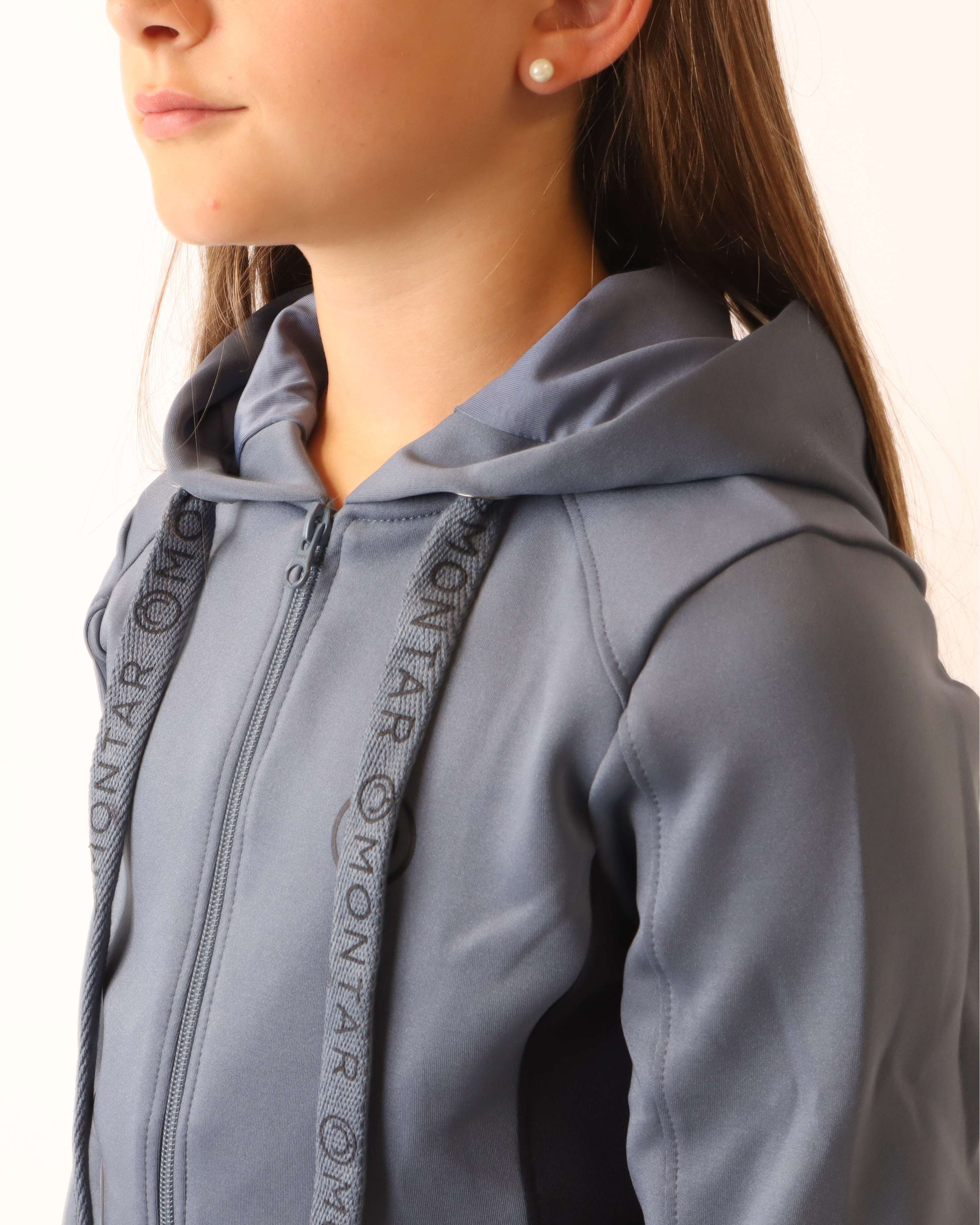 Montar Zip-Hoodie Alia Viv Logotape Junior Dove Blue