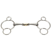 Stübben Sweet Copper 3-Ring Gag Double broken Stainless Steel RVS