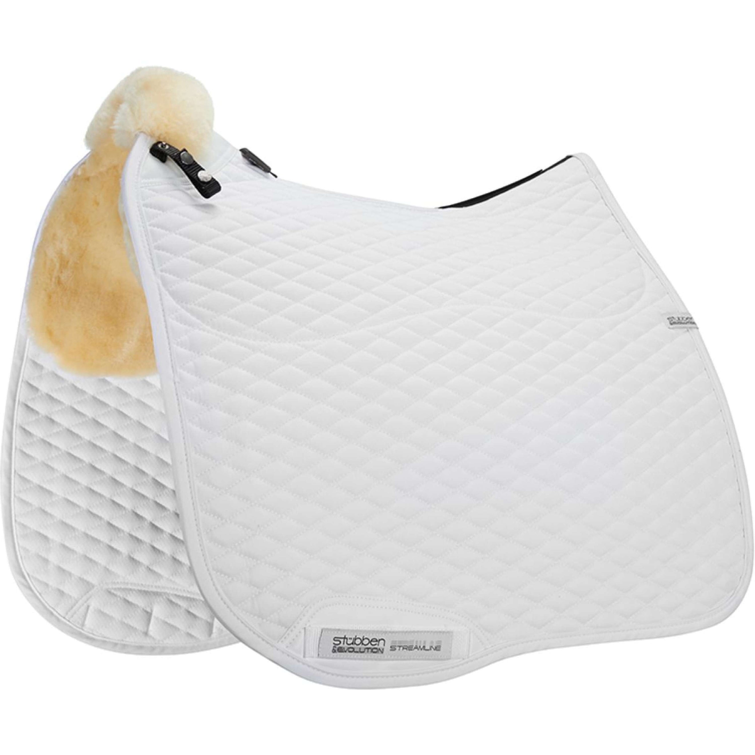 Stübben Saddlepad Streamline Dressage Lambskin White