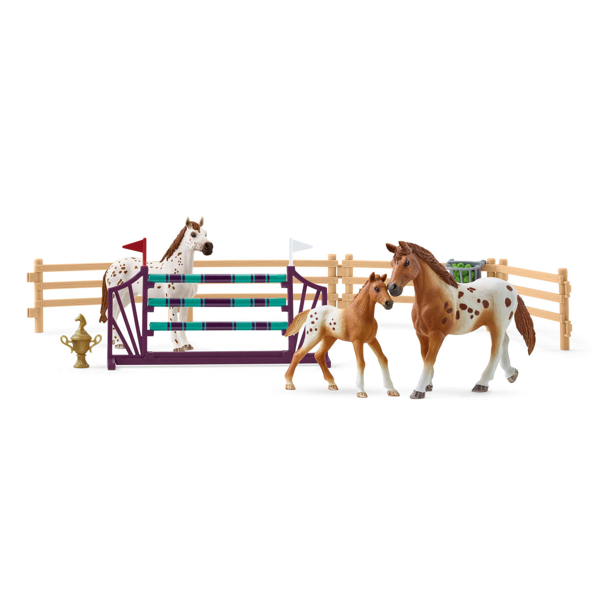 Schleich Playset Horse Club Horse Club Lisa’s Tournament Training Brown/Purple/Blue