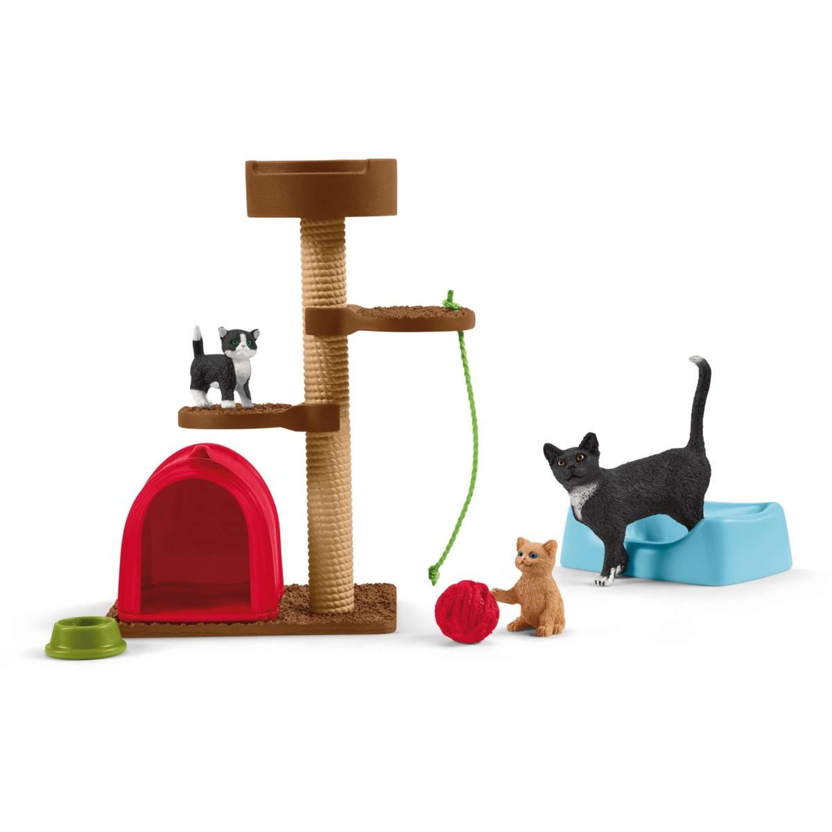 Schleich Playset Farm World Playtime For Cute Cats Red/Brown/White