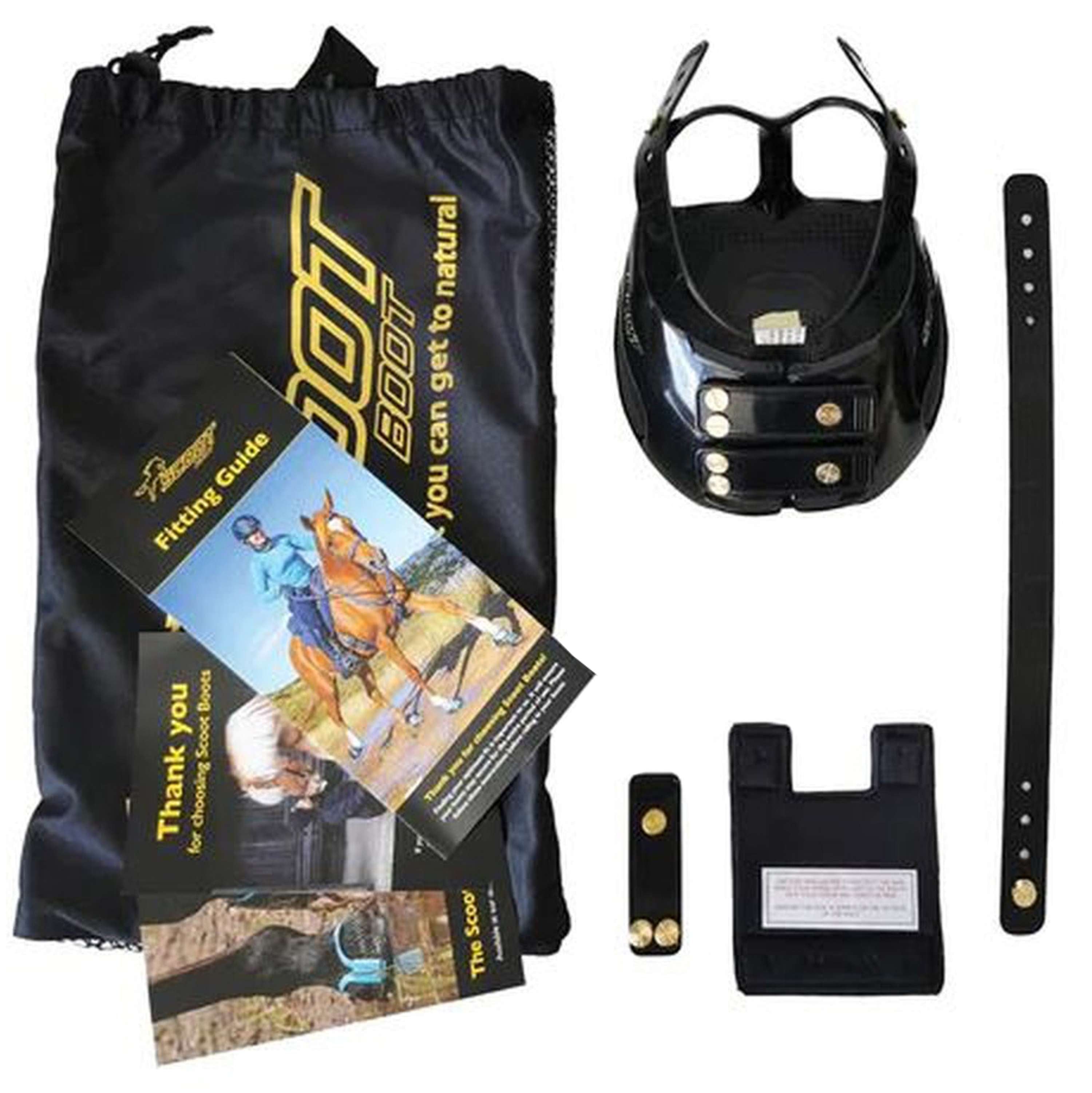 Scoot Boot Horse Shoe Slim Single Pony Black