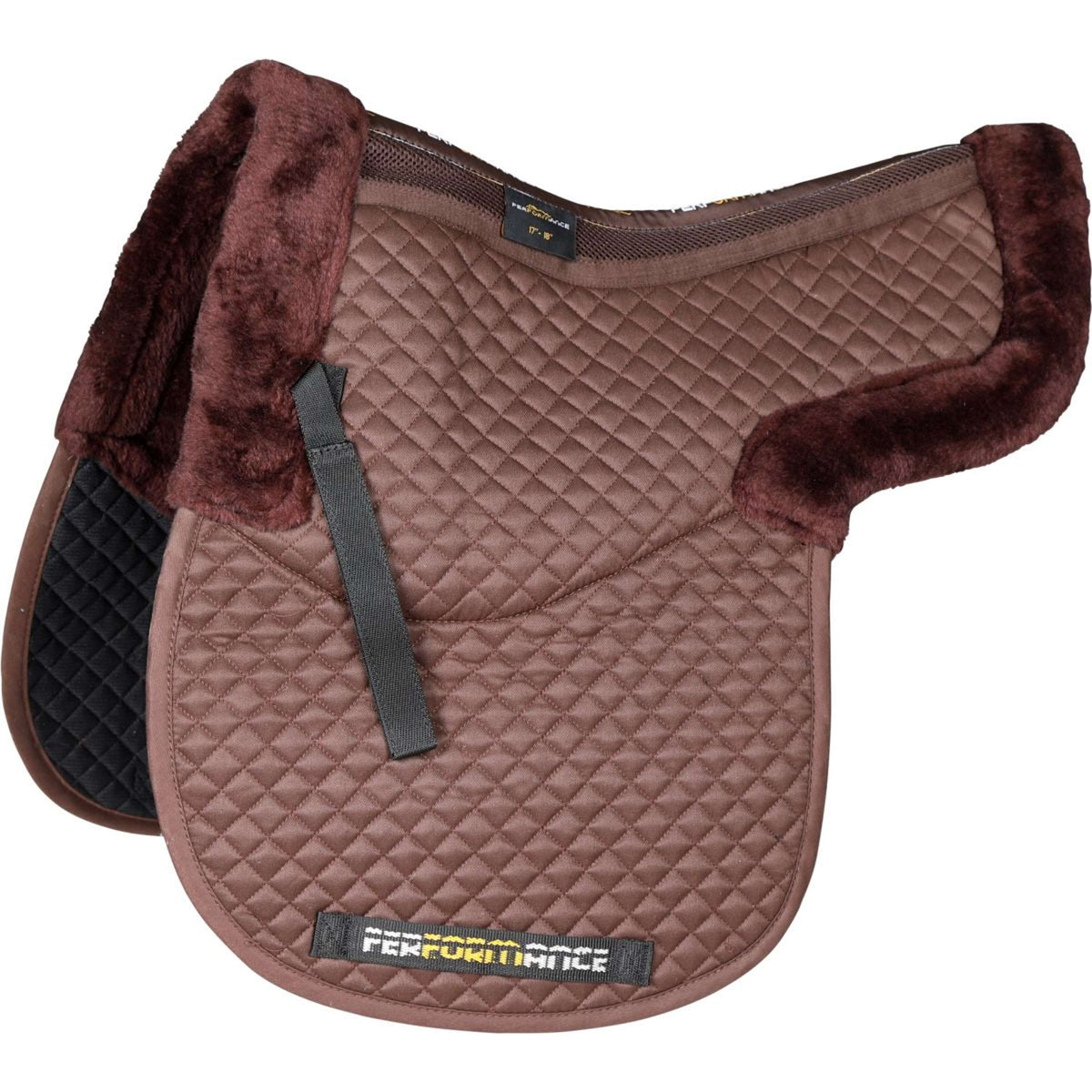 Performance Saddlepad Lined Saddle Shaped Brown