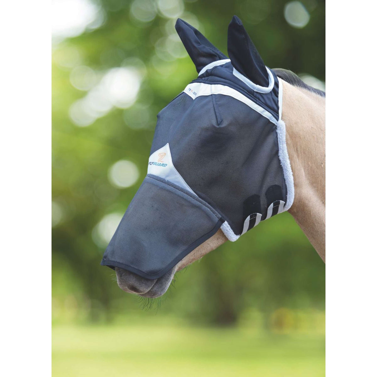 Shires Fly Mask Met Oren & Neus Robust Mesh Black