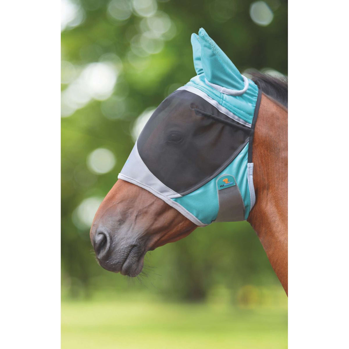 Shires Fly Mask Deluxe with Ears Green