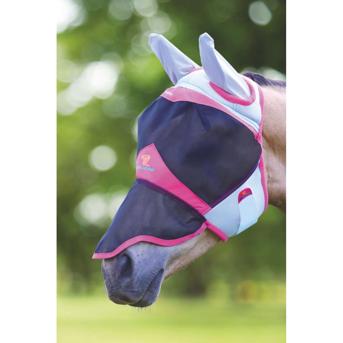 Shires Fly Mask Air Motion with Ears and Nose Pink