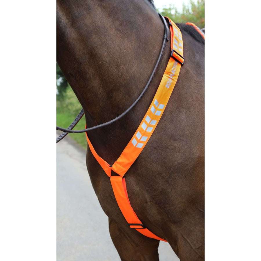 Equi-Flector by Shires Front Strap Reflective Orange