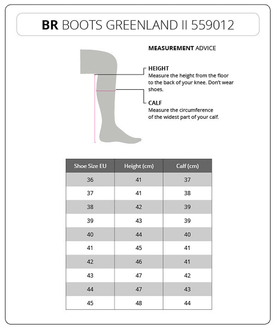 BR Winter Boots Greenland II Nubuck with a Rubber Sole Black