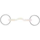 Sprenger Loose Ring Snaffle Nathe Mullen Mouth Soft 15mm Straight Mouth White