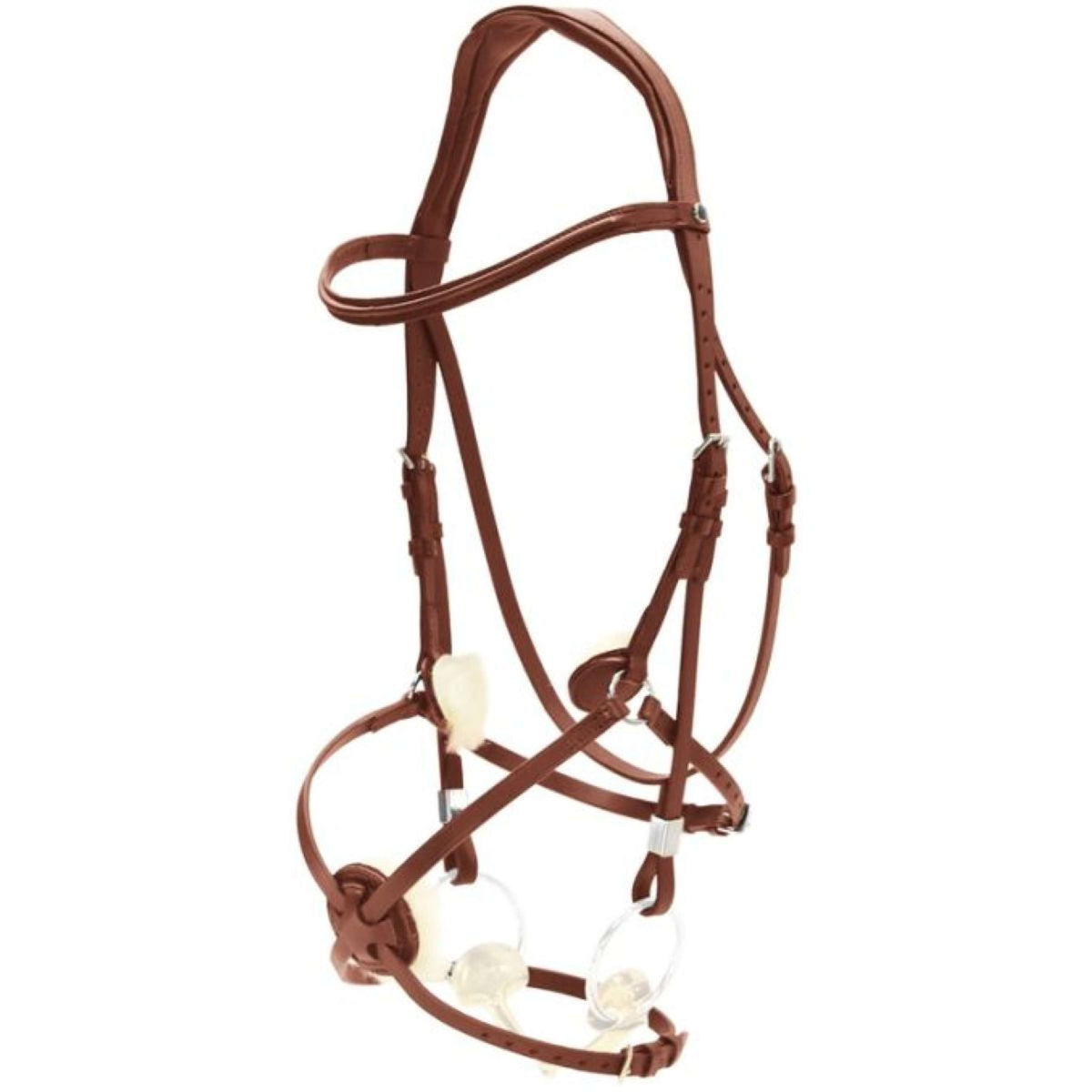 Stübben Bridle 2700 Pro-Jump Slide & Lock Mexican Noseband Redwood/Redwood