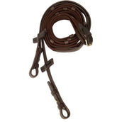 Stübben Reins Webband with Stoppers Ebony/Messing