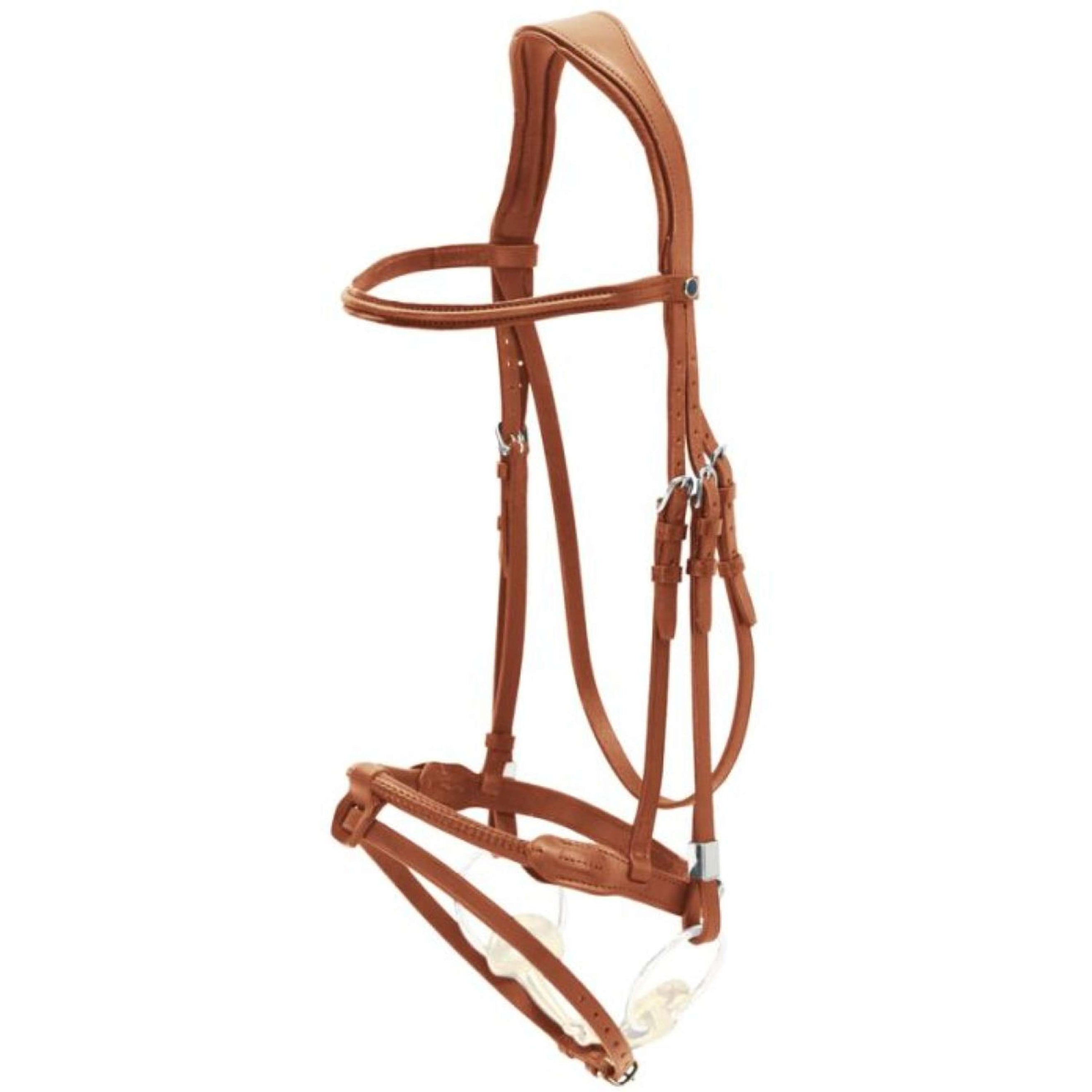 Stübben Bridle 2700 Pro-Jump Slide & Lock Rope Noseband Tobacco/Tobacco