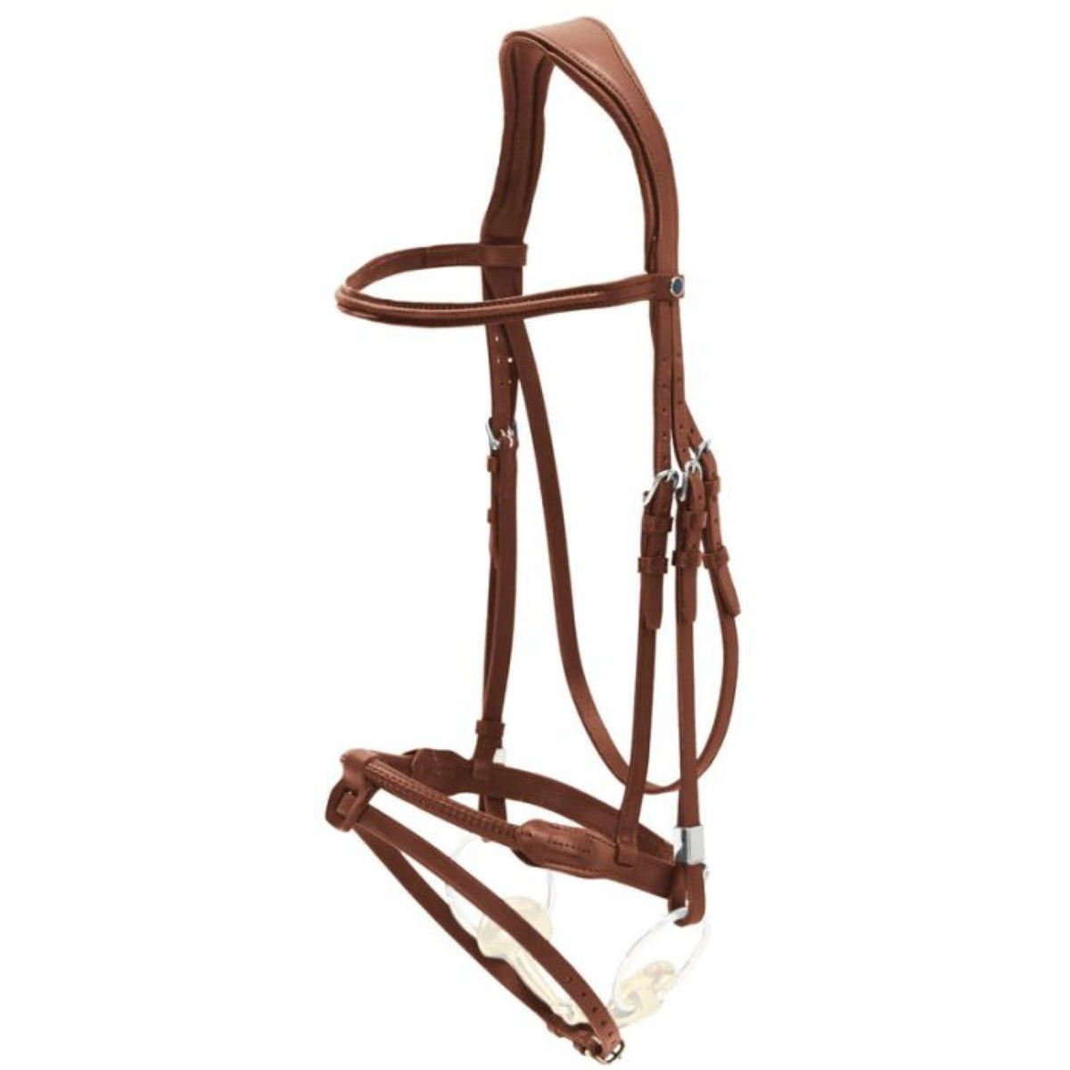 Stübben Bridle 2700 Pro-Jump Slide & Lock Rope Noseband Redwood/Redwood