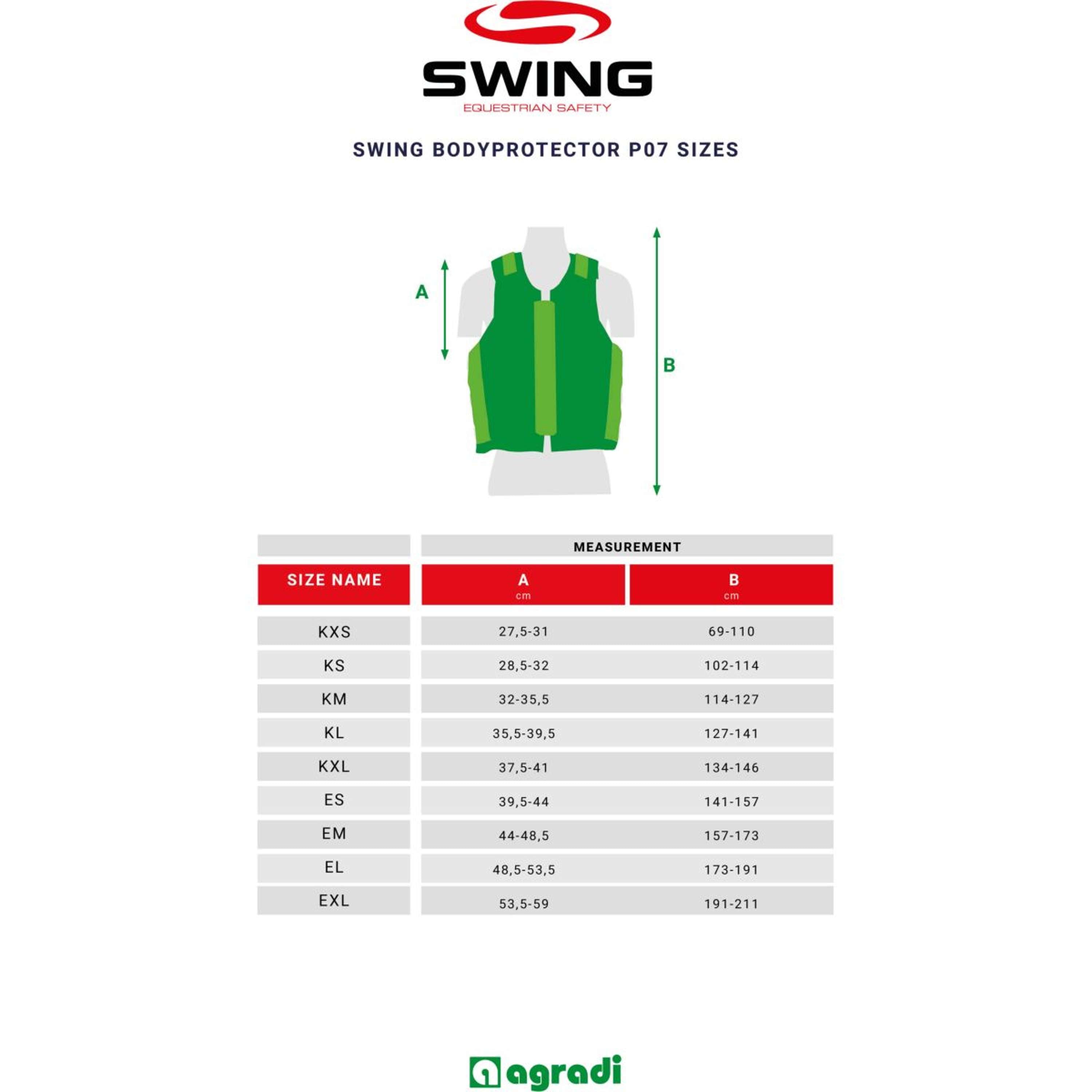 Swing Back Protector P07 Children Black