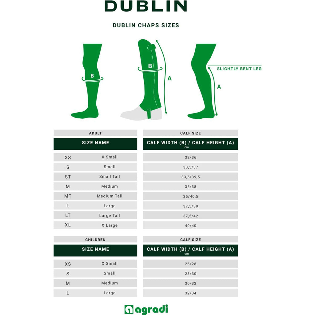 Dublin Chaps Stretch Fit Black/Patent Piping