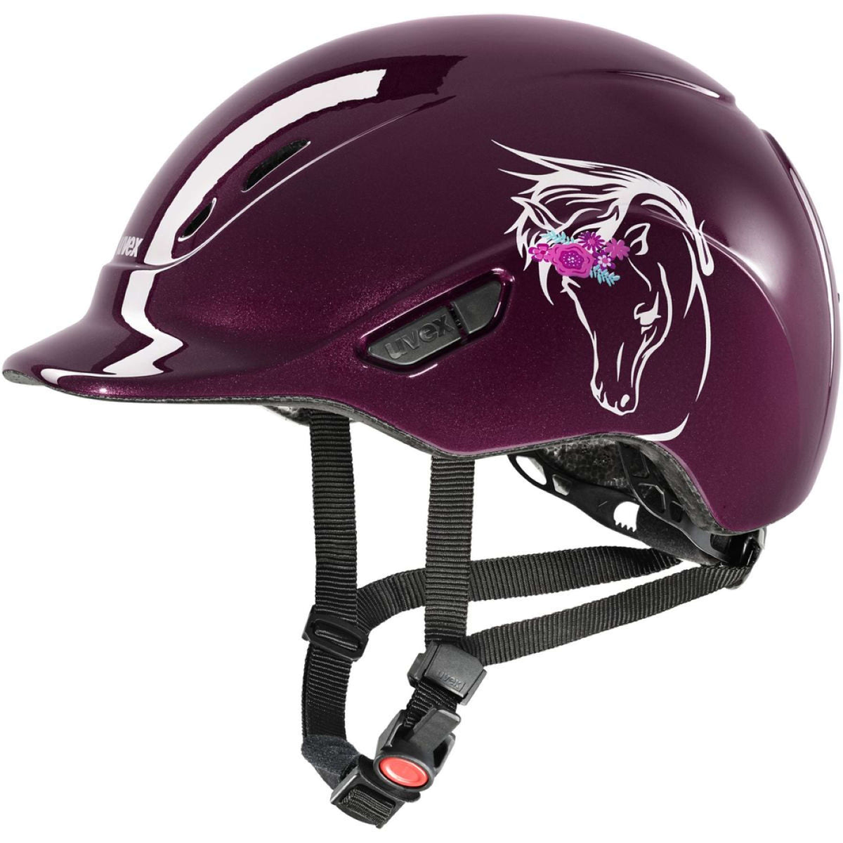 Uvex Cap Kidoxx Flower Shiny Burgundy