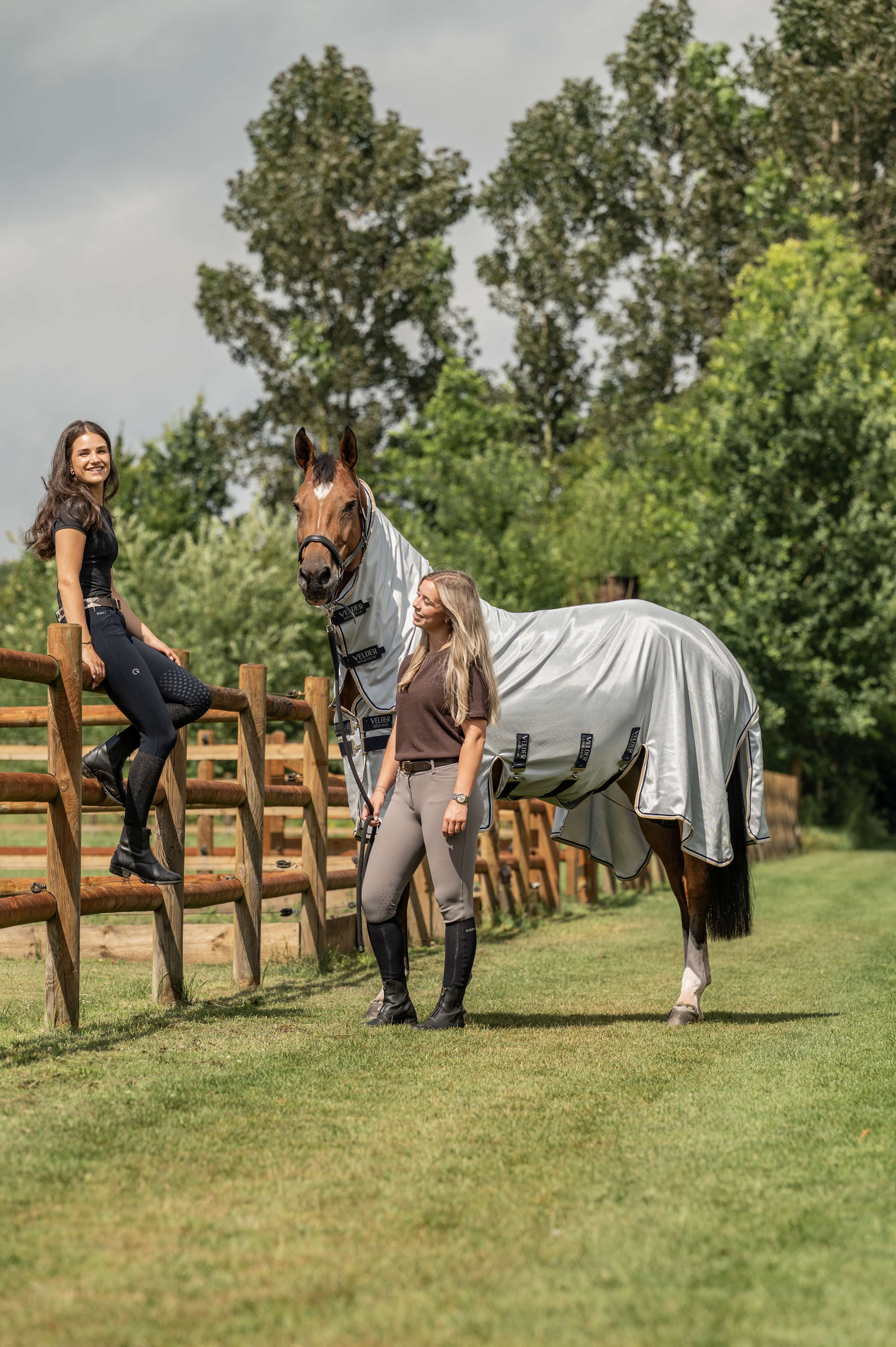 Velder Horsewear Premium Fly Rug Pearl Grey