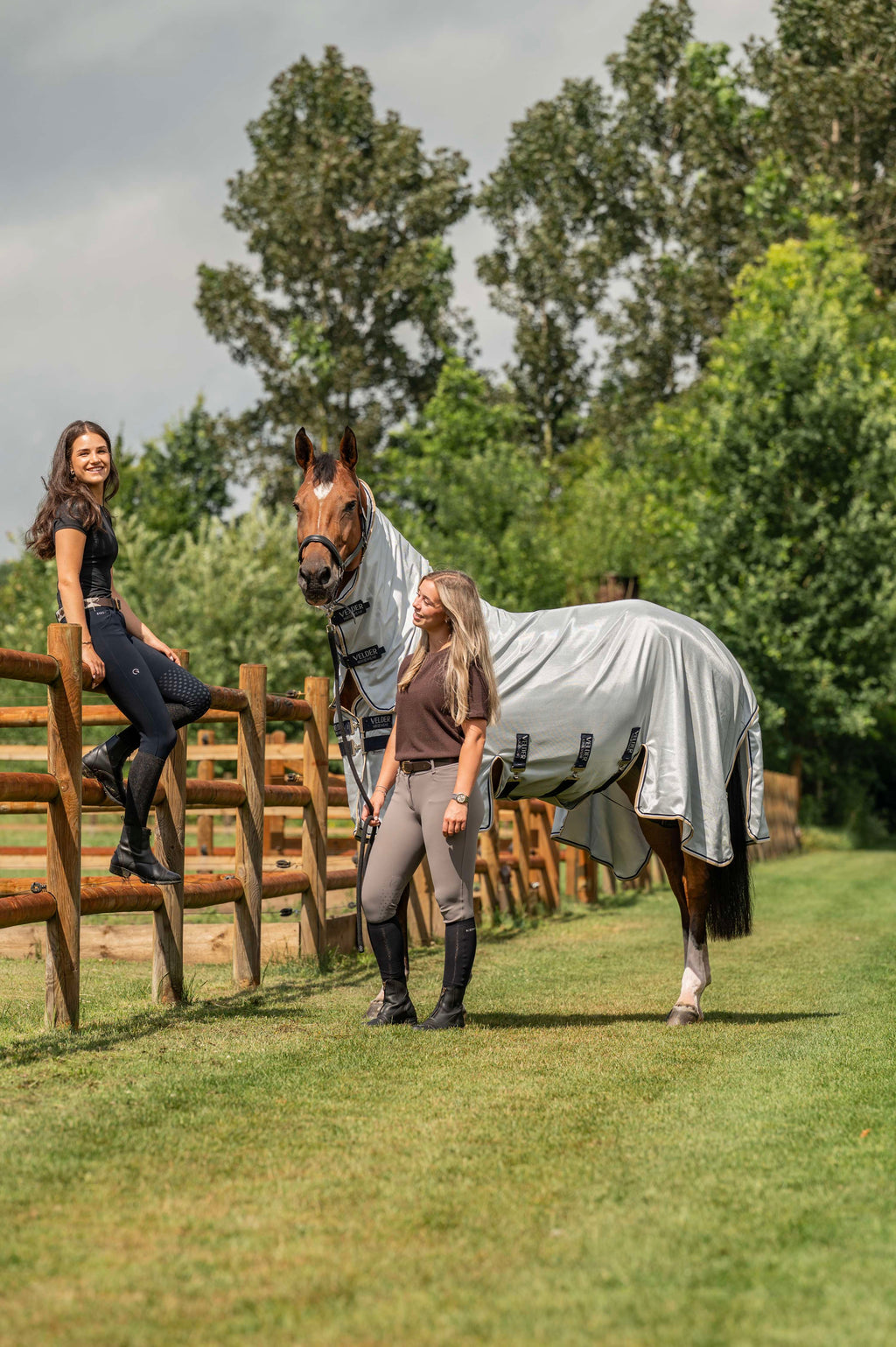 Velder Horsewear Premium Fly Rug Pearl Grey