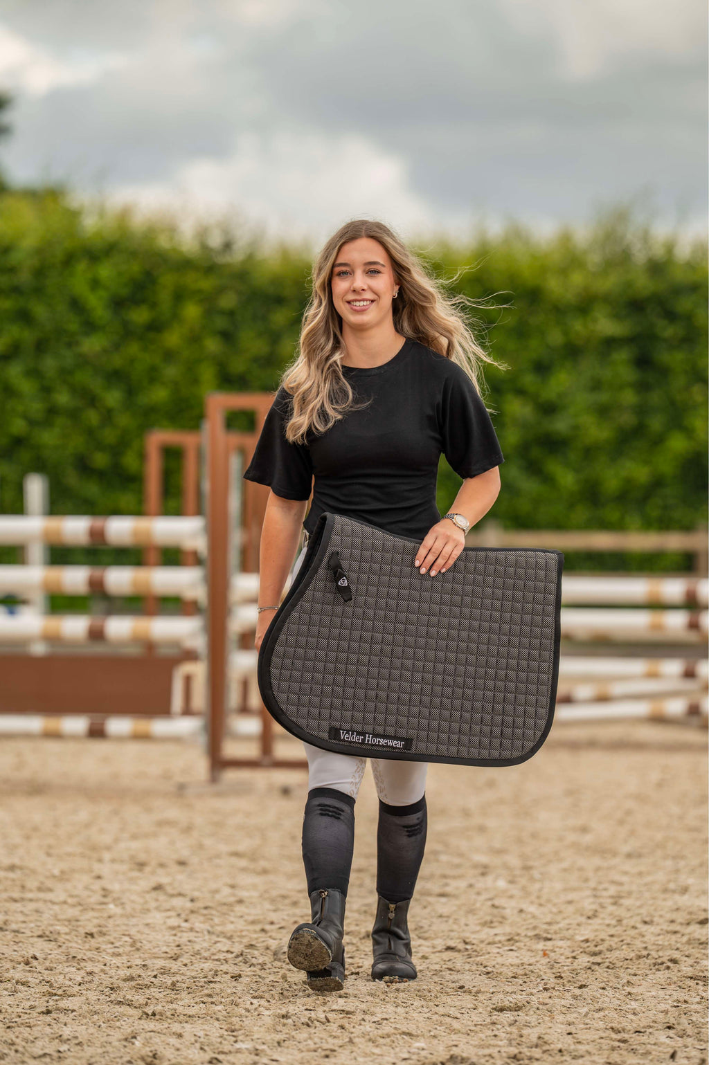 Velder Horsewear Premium Saddlepad Bamboo Jumping Black