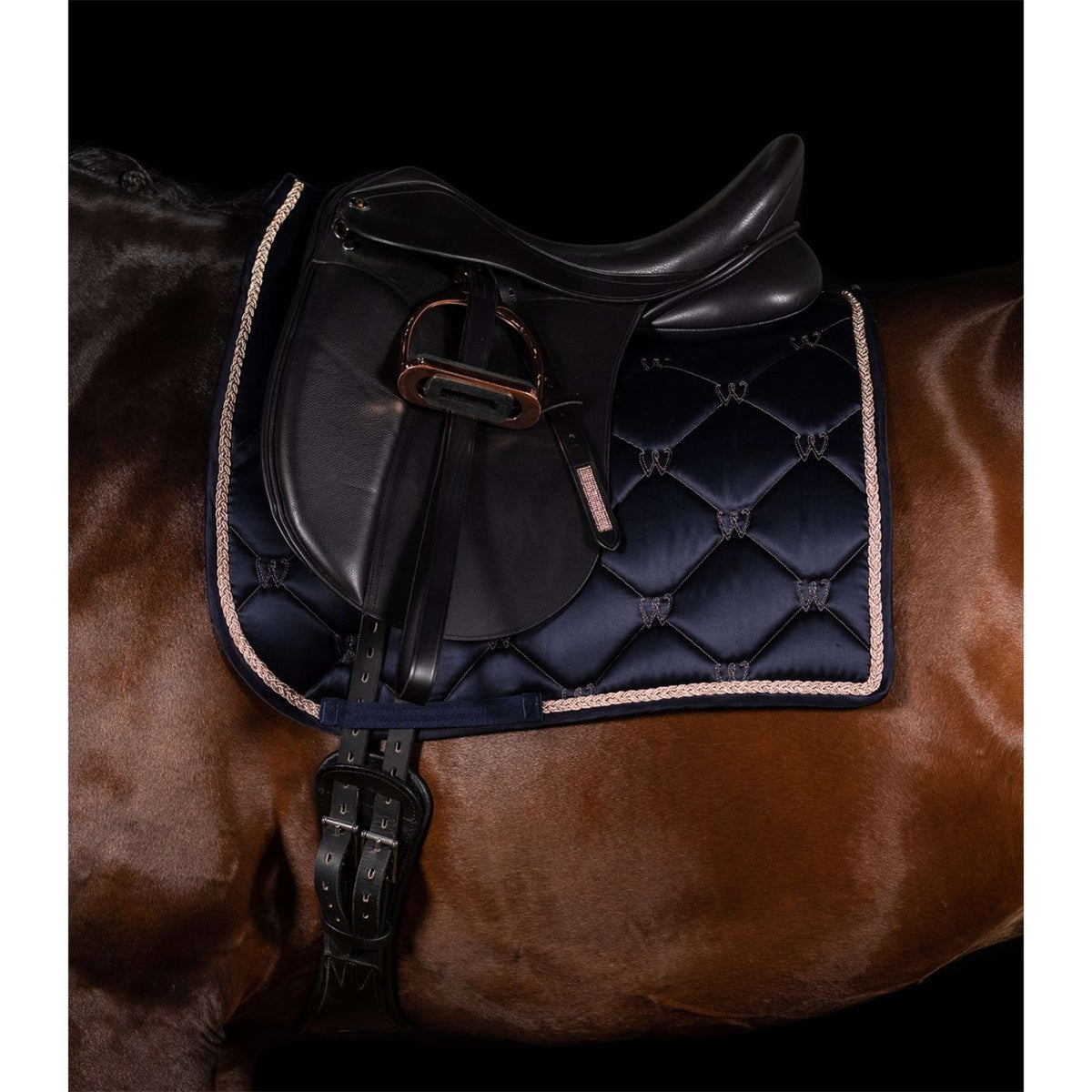 Waldhausen Saddlepad Valencia Dressage Dark Blue/Rosegold