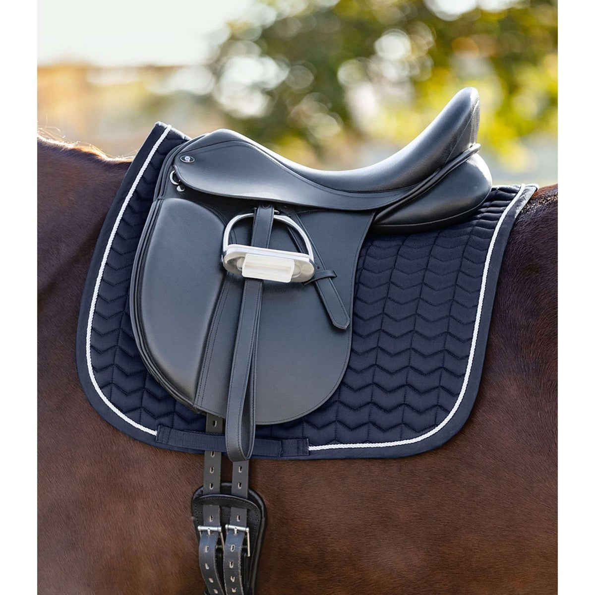 Waldhausen Saddlepad Classic Dressage Nightblue/White