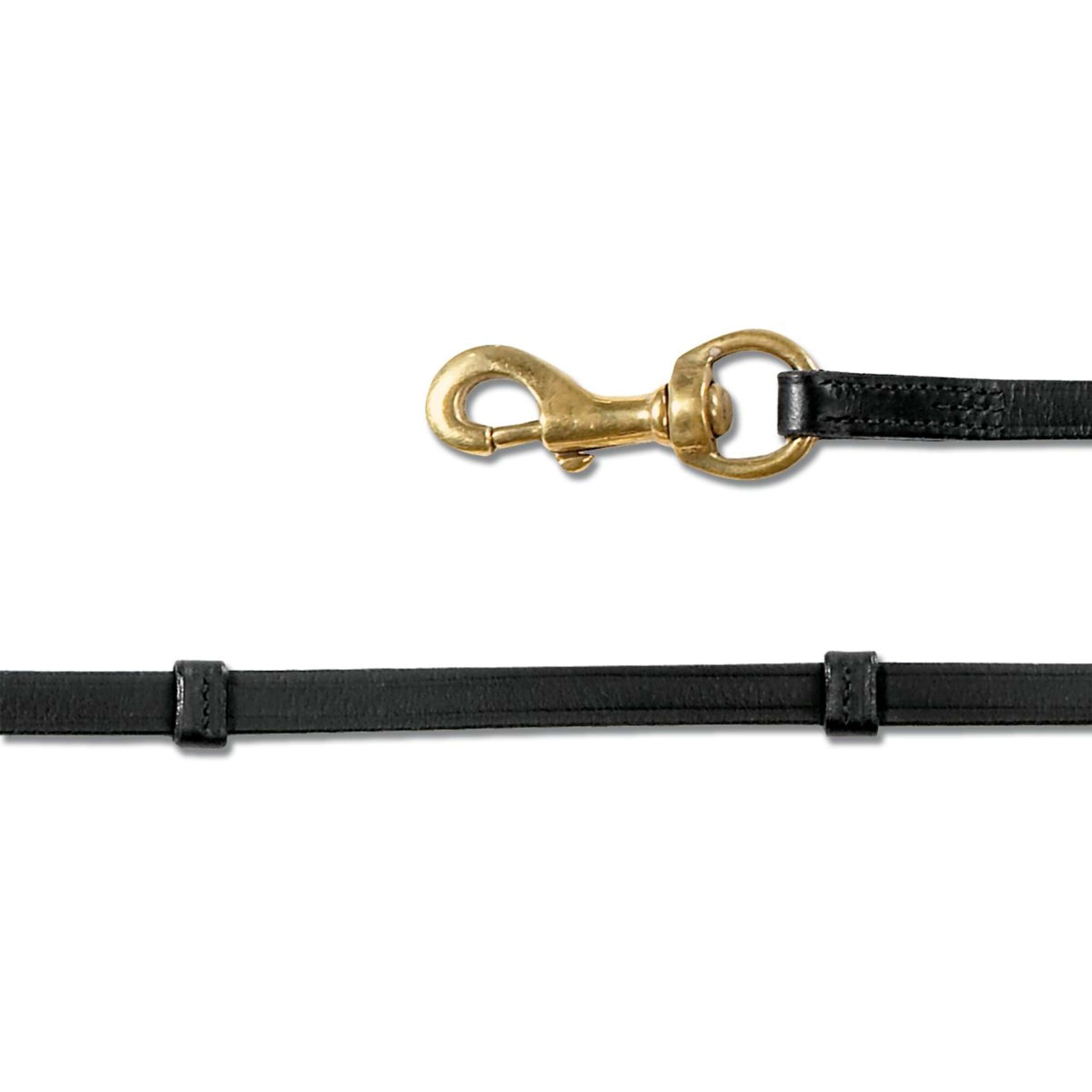 Waldhausen Icelandic Reins With Carabiners Black/Brass Waldhausen Icelandic Reins With Carabiners Black/Brass
