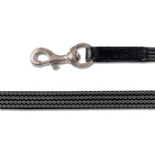 Waldhausen Icelandic Reins Rubber with Carabiners Black/Silver