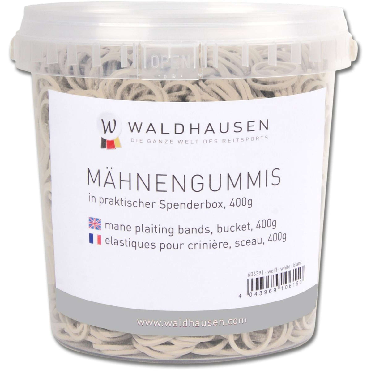 Waldhausen Mane Elastic in a Bucket White