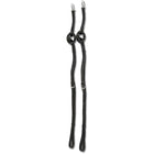 Star Side Rein with a Rubber Ring Black