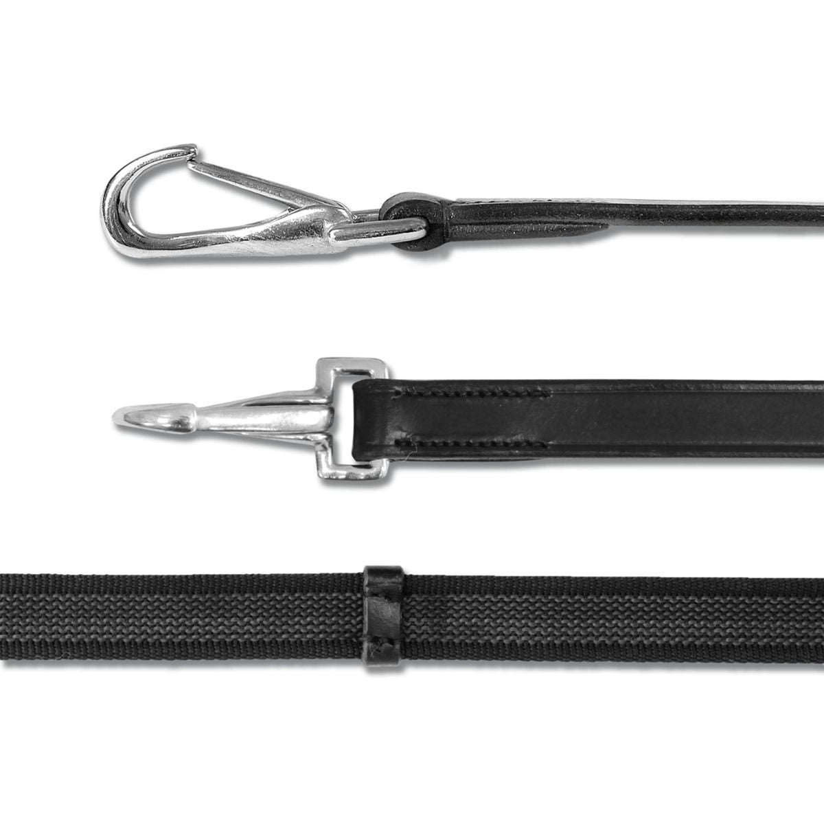 Waldhausen Reins X-Line 19mm Anti-Slip with Carabiners Black