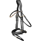 Waldhausen Snaffle Bridle X-Line Goldheart Swedish Combined Black