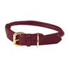 WeatherBeeta Dog Collar Rolled Leather Maroon Red