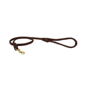 Weatherbeeta Dog Lead Rolled Leather Brown