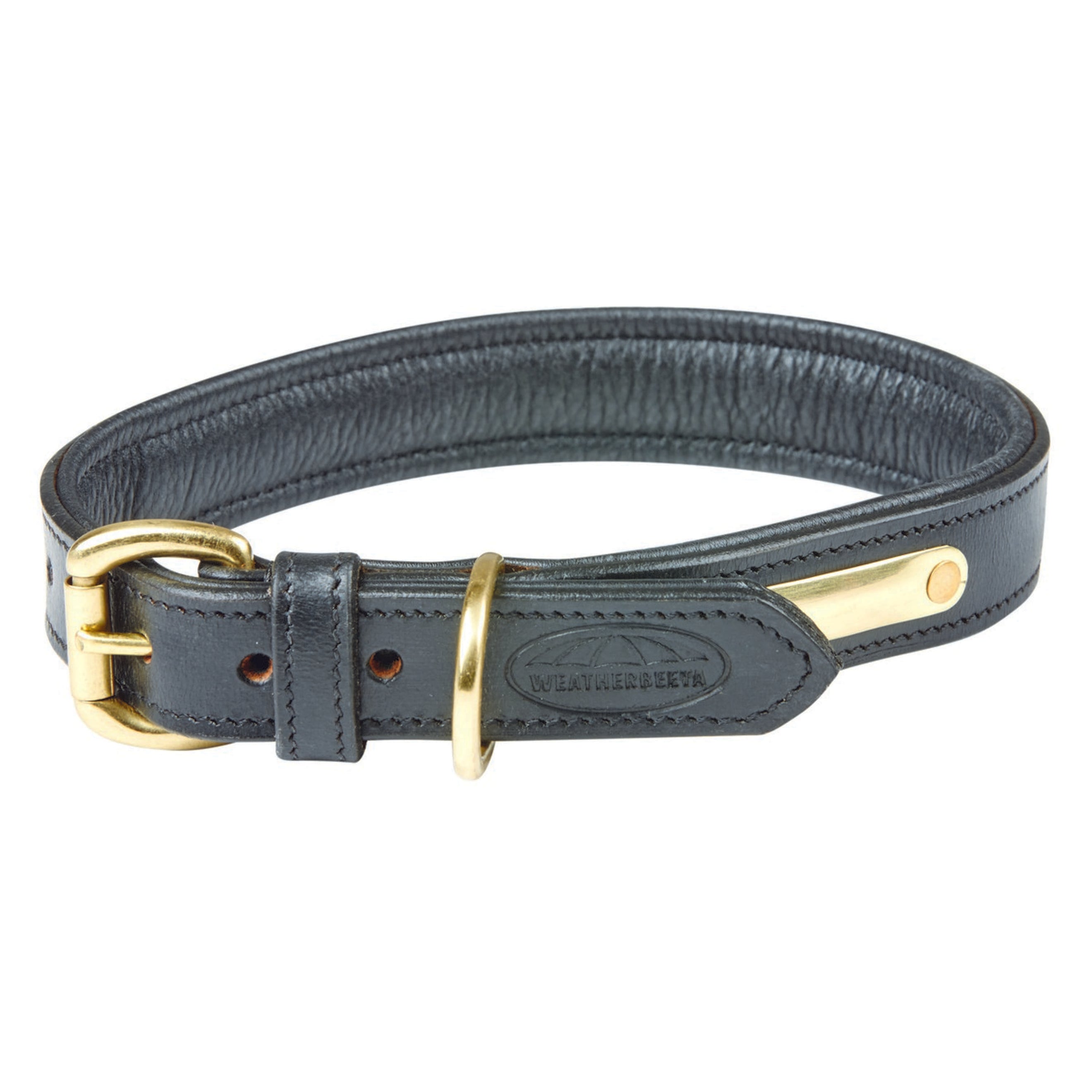 WeatherBeeta Dog Collar Padded Leather Black WeatherBeeta Dog Collar Padded Leather Black