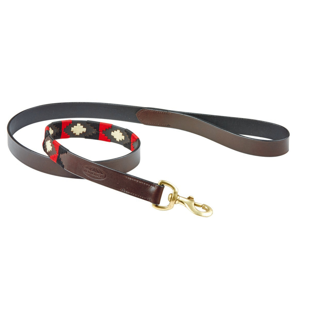 Weatherbeeta Dog Leash Polo Leather Cowdray/Brown/Black/Red/White