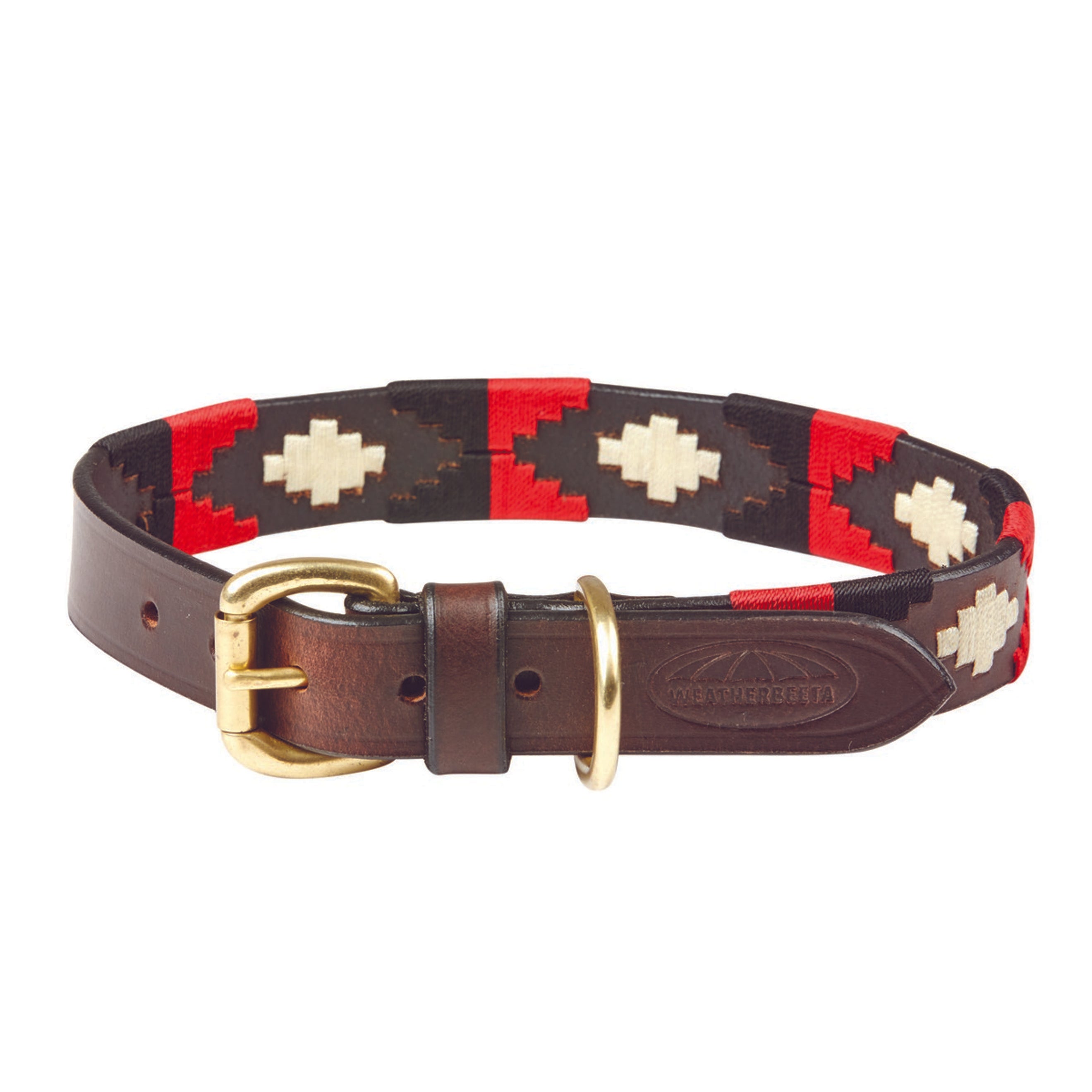 WeatherBeeta Collar Polo Leather Cowdray/Brown/Black/Red/White WeatherBeeta Collar Polo Leather Cowdray/Brown/Black/Red/White