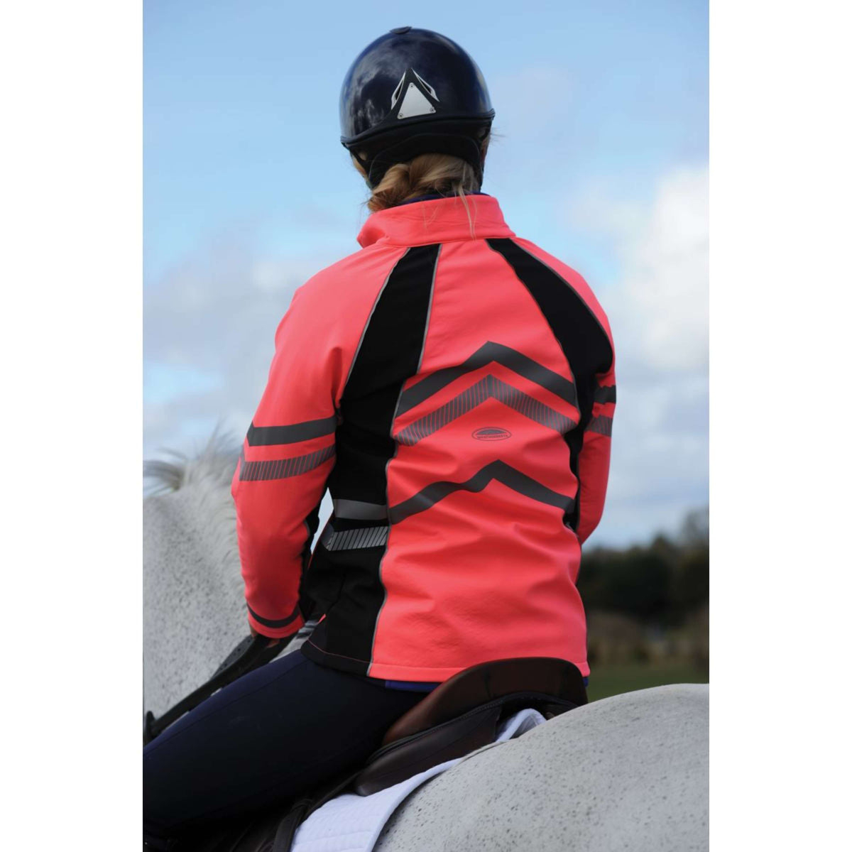 Weatherbeeta Jacket Reflective HiVis Softshell Fleece Lined Pink