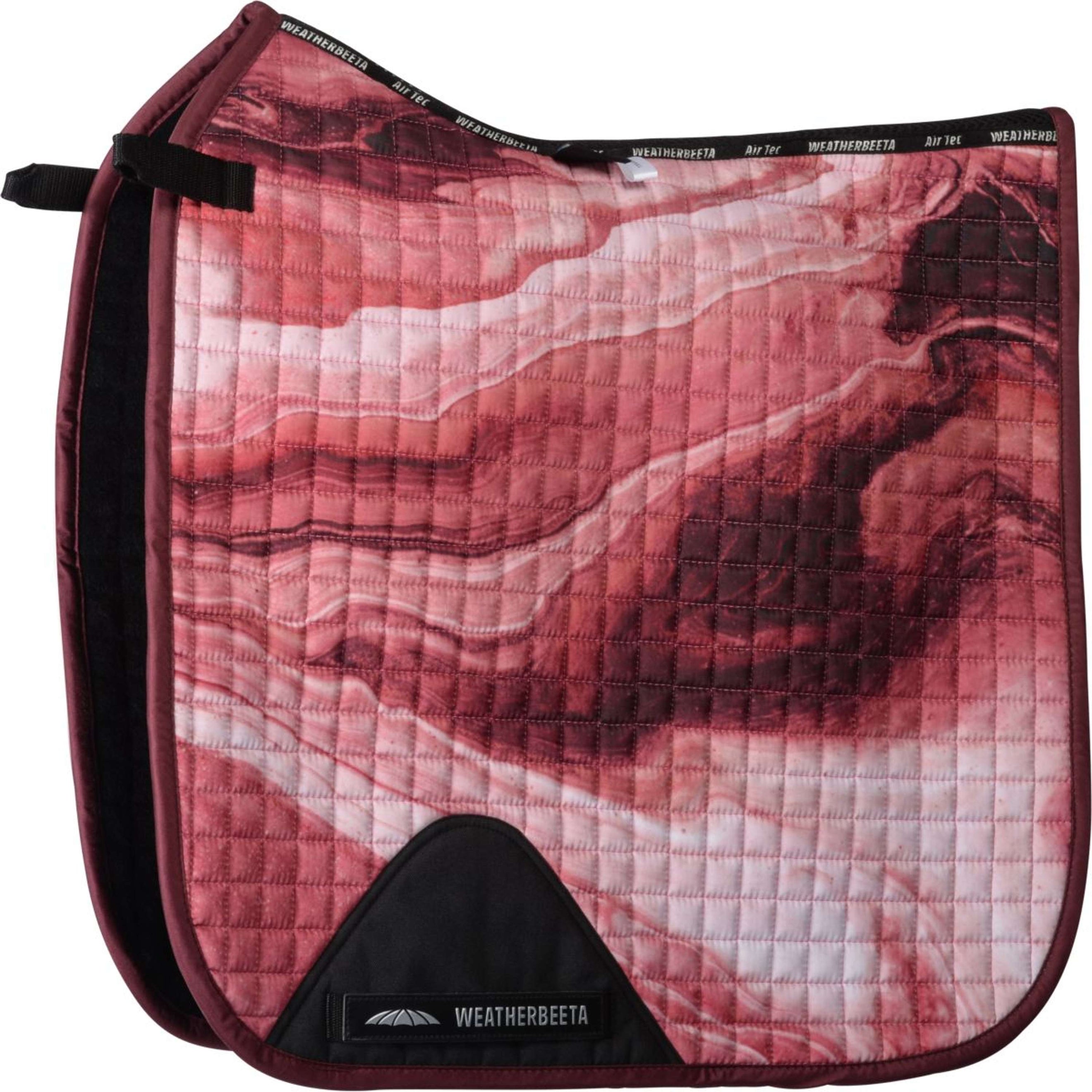 WeatherBeeta Saddlepad Prime Swirl Marble Dressage Burgundy