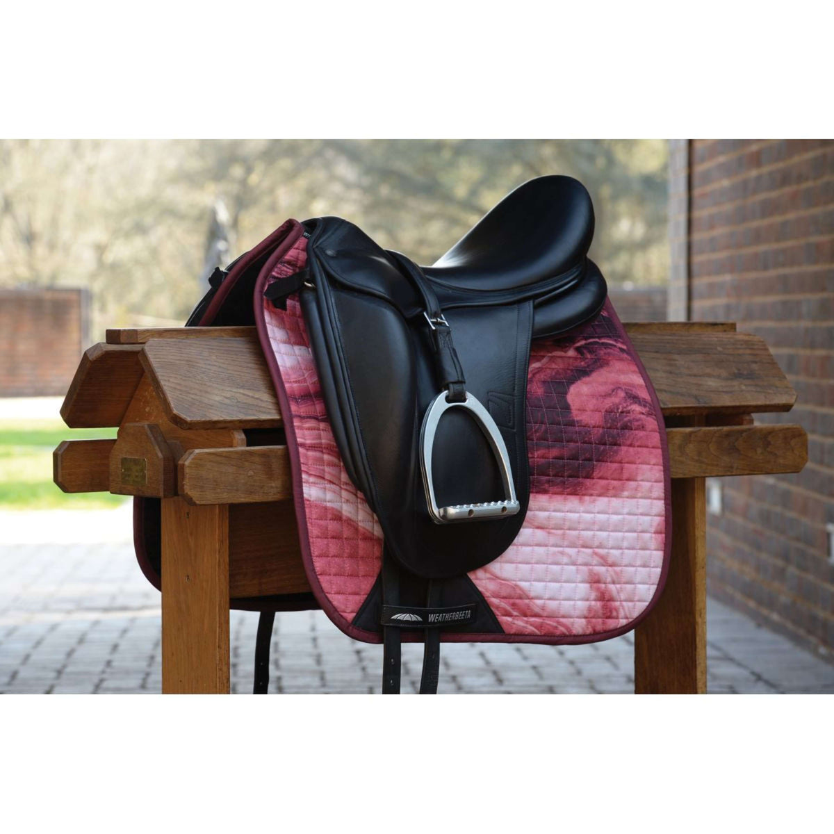 Weatherbeeta Saddlepad Prime Swirl Marble Dressage Burgundy