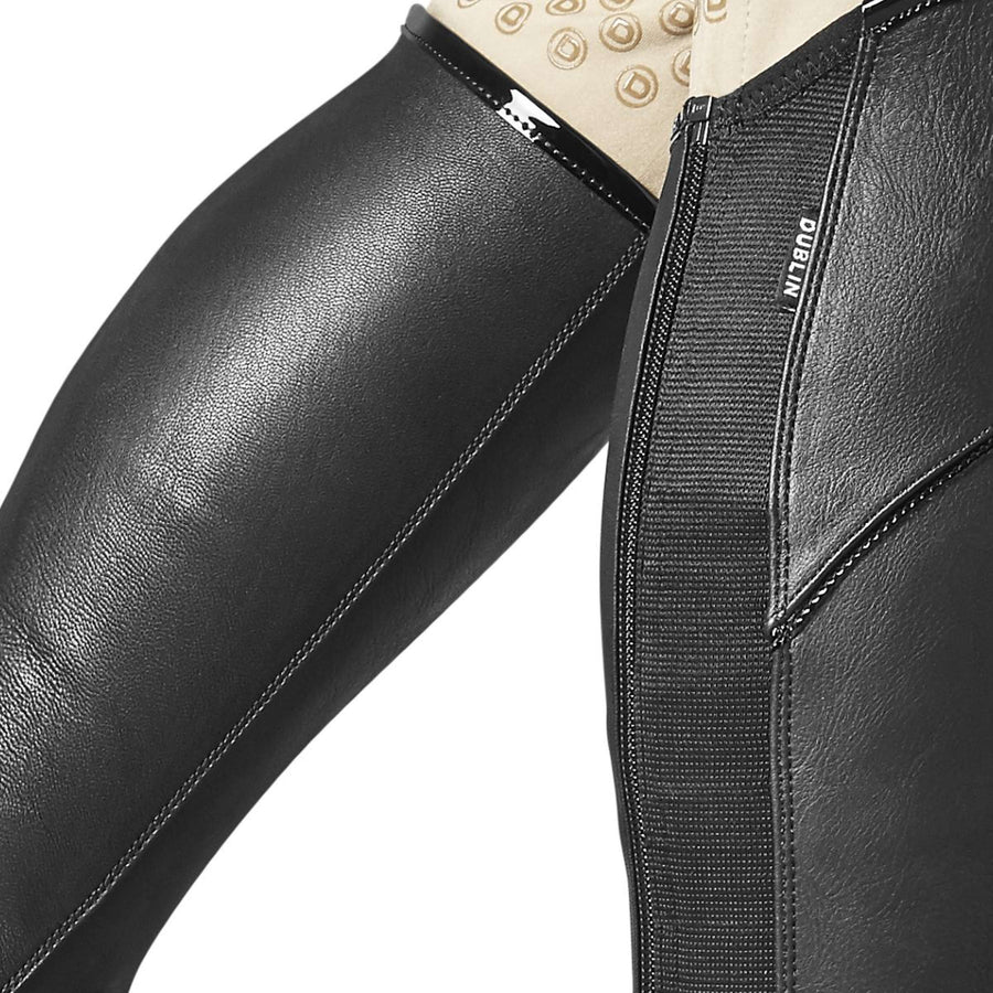 Dublin Chaps Stretch Fit Black/Patent Piping
