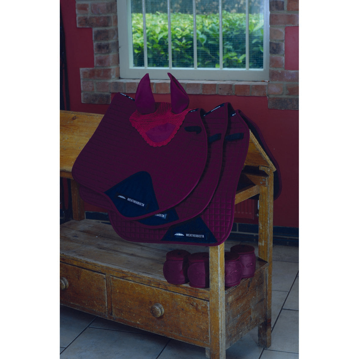 Weatherbeeta Ear Net Prime Maroon