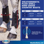 Weatherbeeta Leg Protectors Hind Cross Country Flexi Shell Black