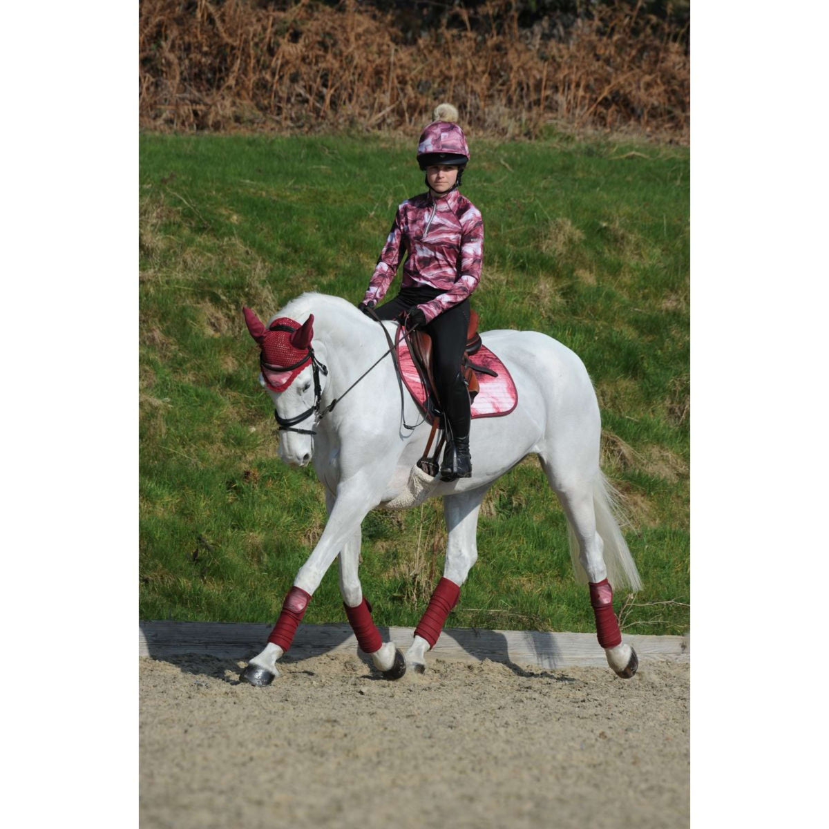 Weatherbeeta Bandages Fleece 4 Pieces Burgundy