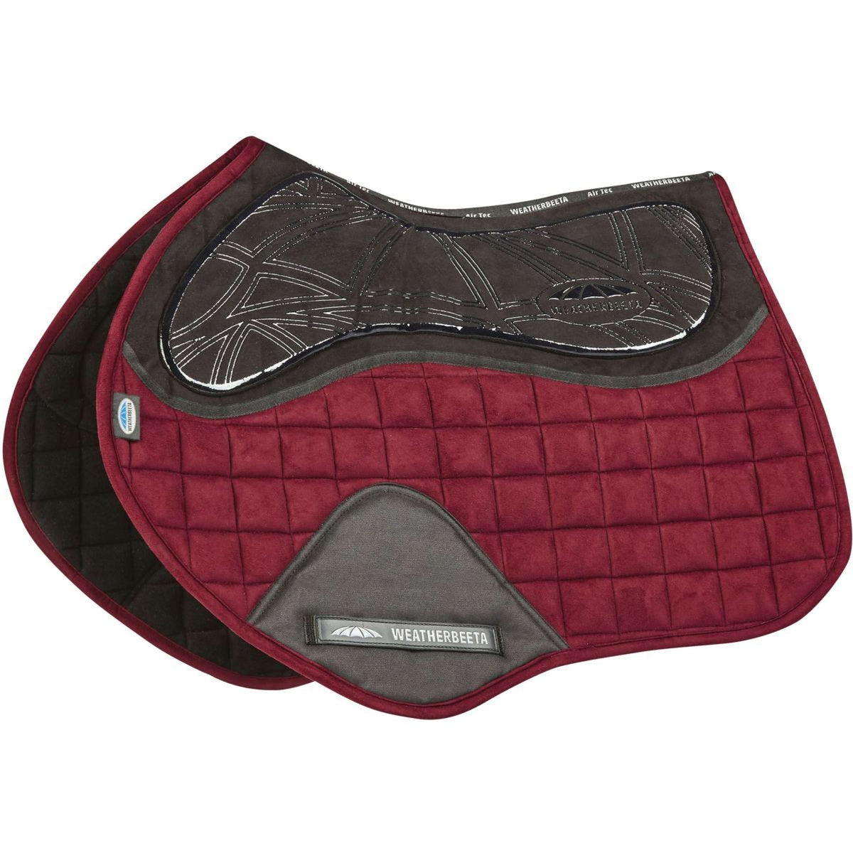 Weatherbeeta Saddlepad Ultra Grip Jumping Burgundy