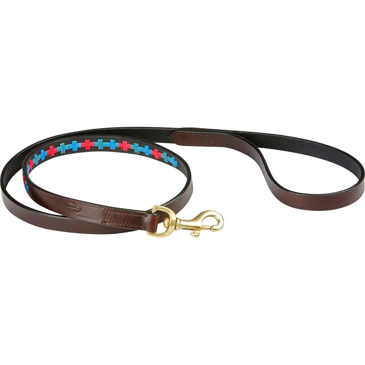 Weatherbeeta Dog Leash Polo Leather Beaufort Brown/Emerald/Pink/Blue