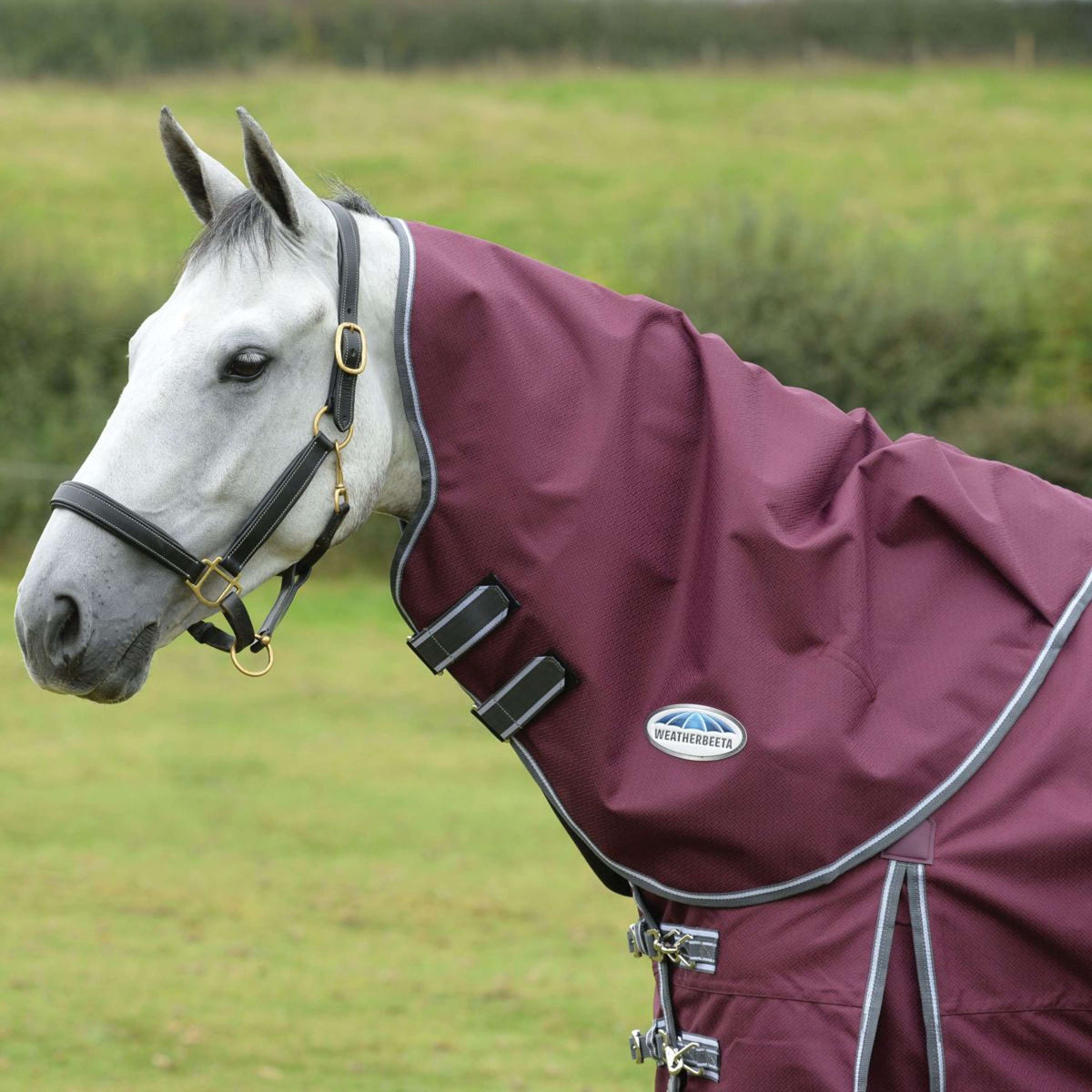 Weatherbeeta Rain Rug Comfitec Plus Dynamic II Neck Rug Lite Maroon/Grey/White