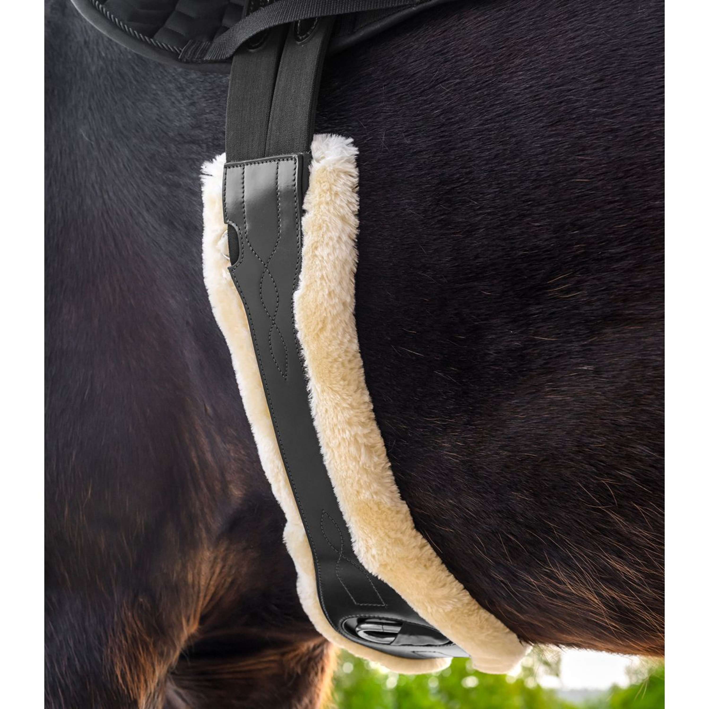 Waldhausen Girth Leather ECO Wool Black