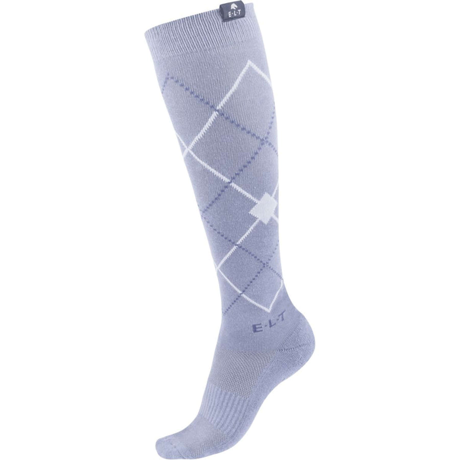 ELT Riding Socks Argyle Blue Grey