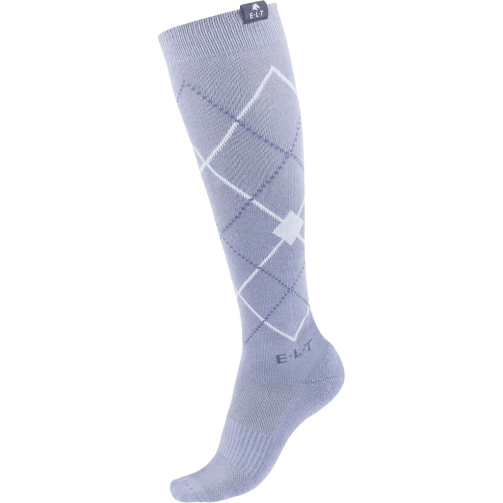 ELT Riding Socks Argyle Blue Grey